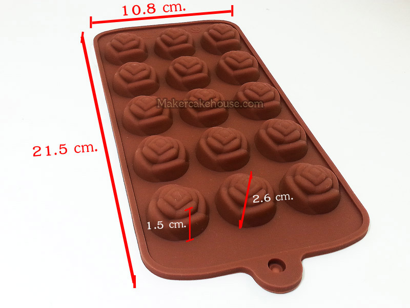 พิมพ์ซิลิโคนรูปดอกกุหลาบขนาดเล็ก