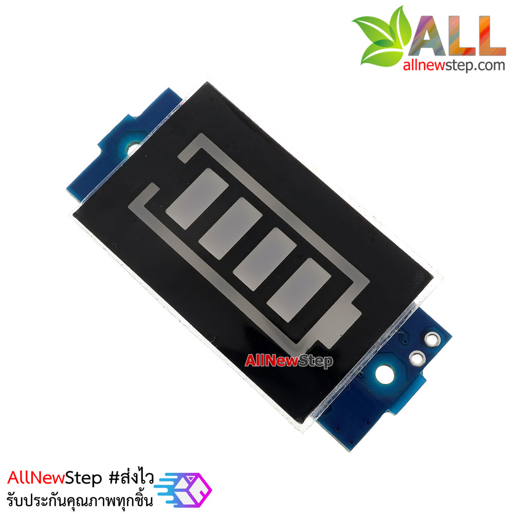 Battery power indicator battery level 11.1-12.6V โมดูล วัดระดับแบตเตอร์รี่ 11.1-12.6V ไฟแสดงผล 4 สีน้ำเงิน