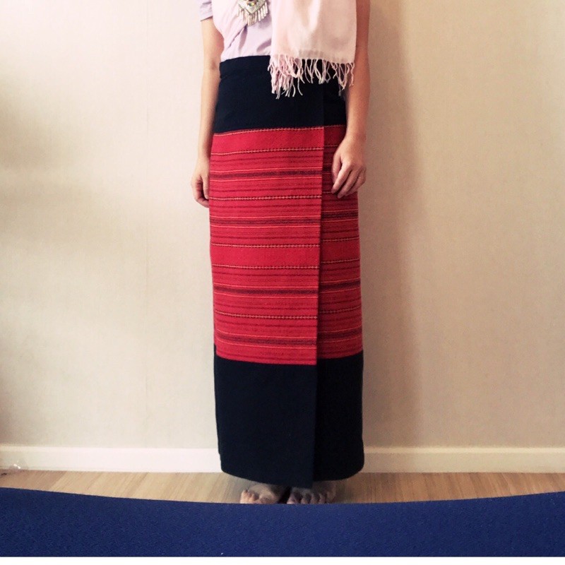 แพทเทิร์นผ้าถุงสำเร็จ ป้ายหน้า ซิปหลัง