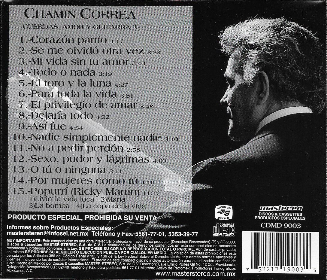 CD,Corazon Partio - Cuerdas Amor y Guitarras Vol. 3 (Guitar)(instrumental)(2000)