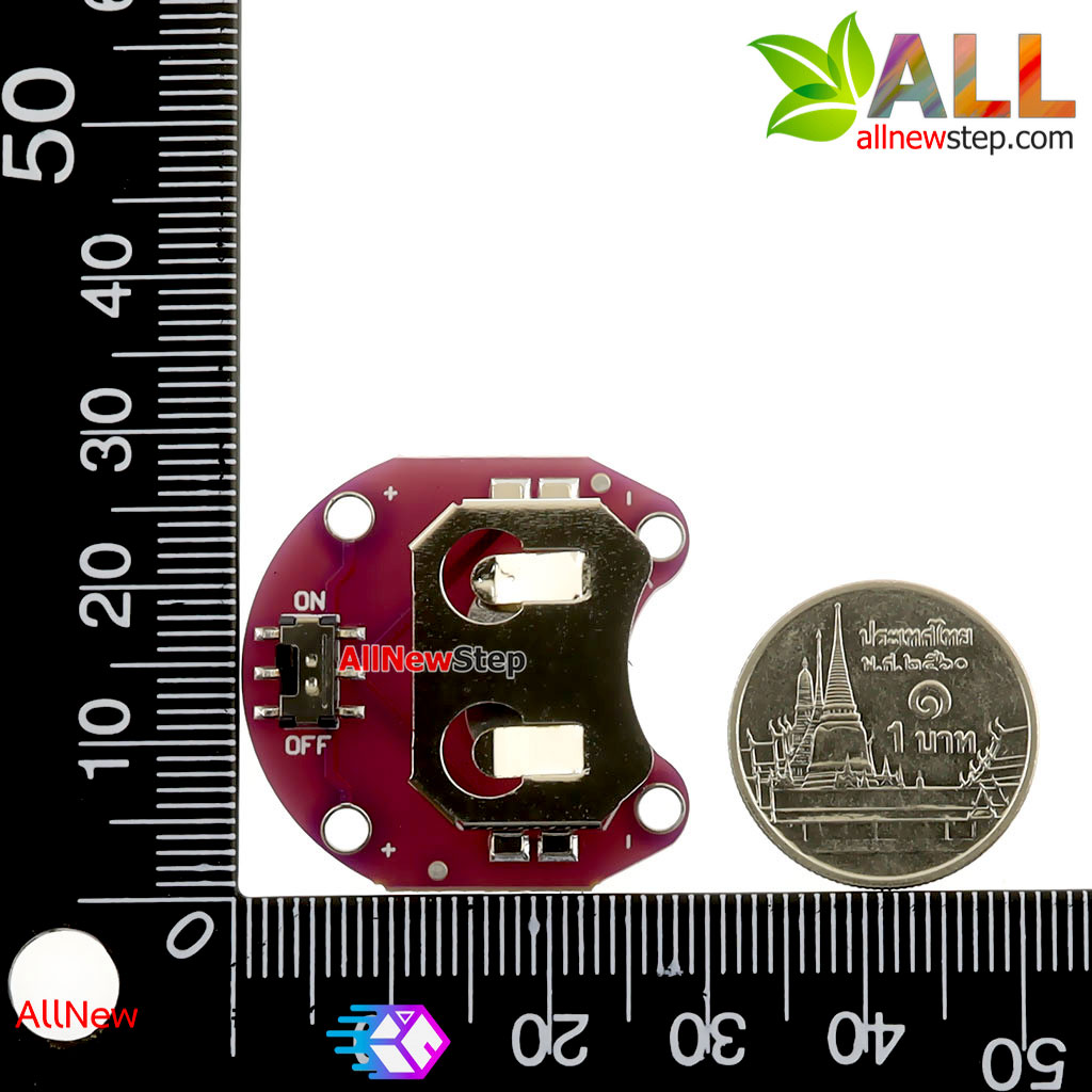LilyPad Battery รางถ่านสวิตช์สำหรับ Arduino LilyPad