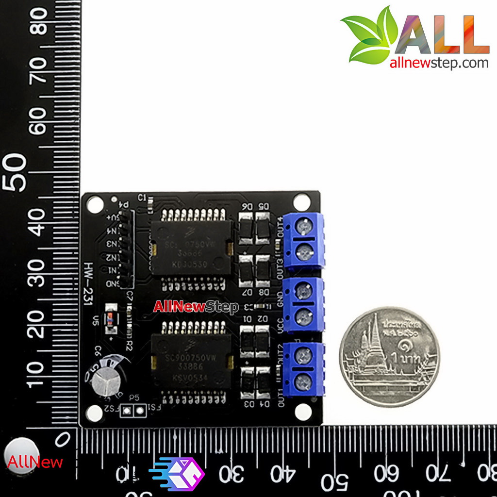 MC33886 Motor Drive Module 4-way Output Robot Smart Car Motor Stepper Motor Electric Valve โมดูลขับมอเตอร์ 6.5-24V 4 ช่อง 5A