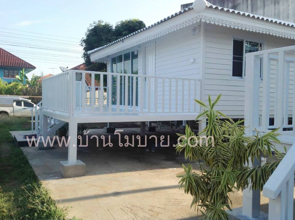 บ้านน็อคดาวน์ ขนาด 4*6 เมตร พร้อมระเบียง 2*6 เมตร (1 ห้องนอน 1 ห้องน้ำ 1 ห้องนั่งเล่น)