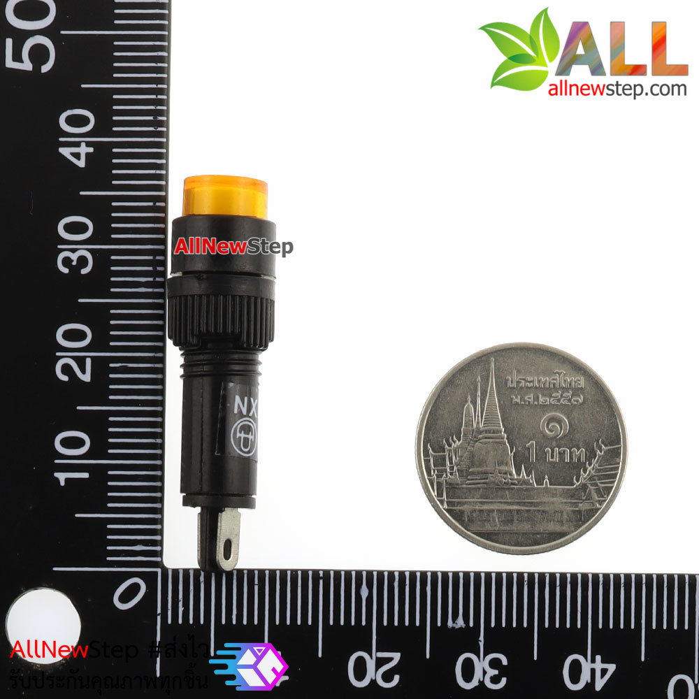 NXD-215 ไฟ LED signal สำหรับติดแผงควบคุม สีส้ม 24VDC