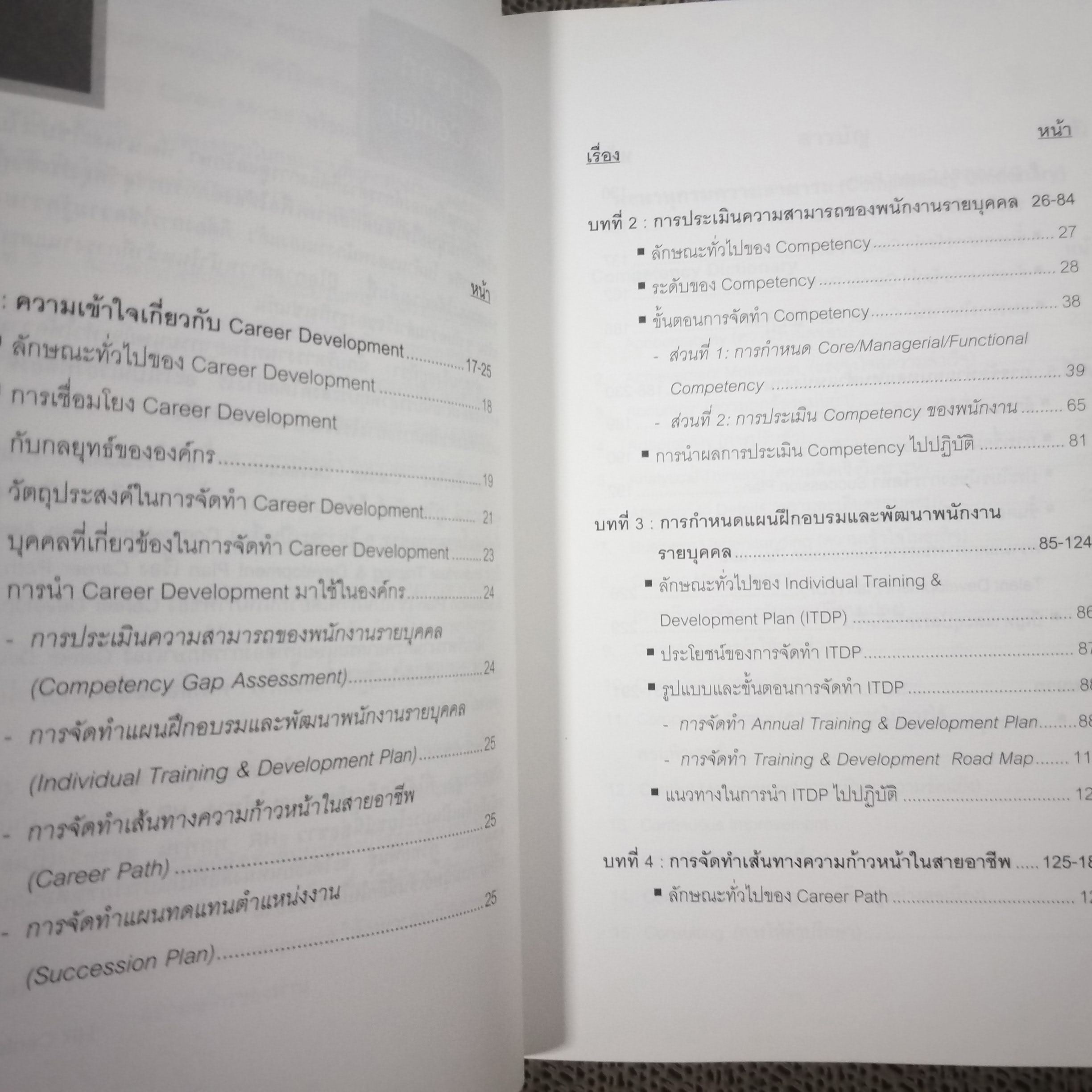 CAREER DEVELOPMENT IN PRACTICE / อาภรณ์ ภู่วิทยพันธุ์ / หนังสือที่รวบรวมแนวคิด วิธีการและตัวอย่างต่างๆ เกี่ยวกับการพัฒนาทรัพยากรมนุษย์ ในรูปแบบต่างๆ ไม่ว่าจะเป็น วิธีการขั้นตอนในการกำหนดความสามารถ / สภาพดี 90 %
