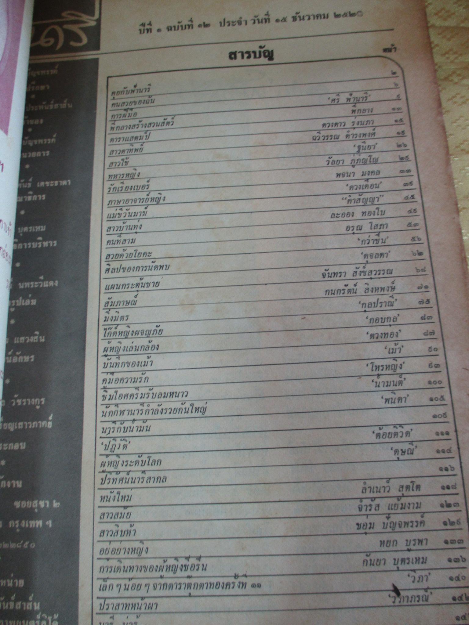 นิตยสารฟ้านารี ฉบับที่12 ปี2521 ปก มยุรฉัตร เหมือนประสิทธิเวช