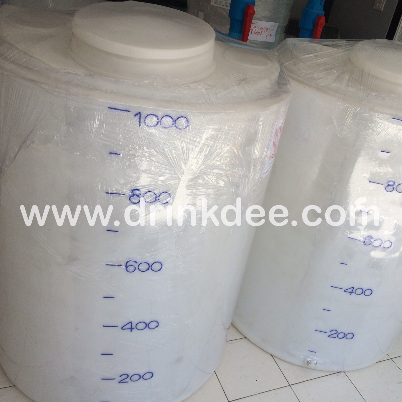 ถังเก็บน้ำ-เคมี PE 1,000 ลิตร หนา 8 มิล (ทรงวางมอเตอร์)