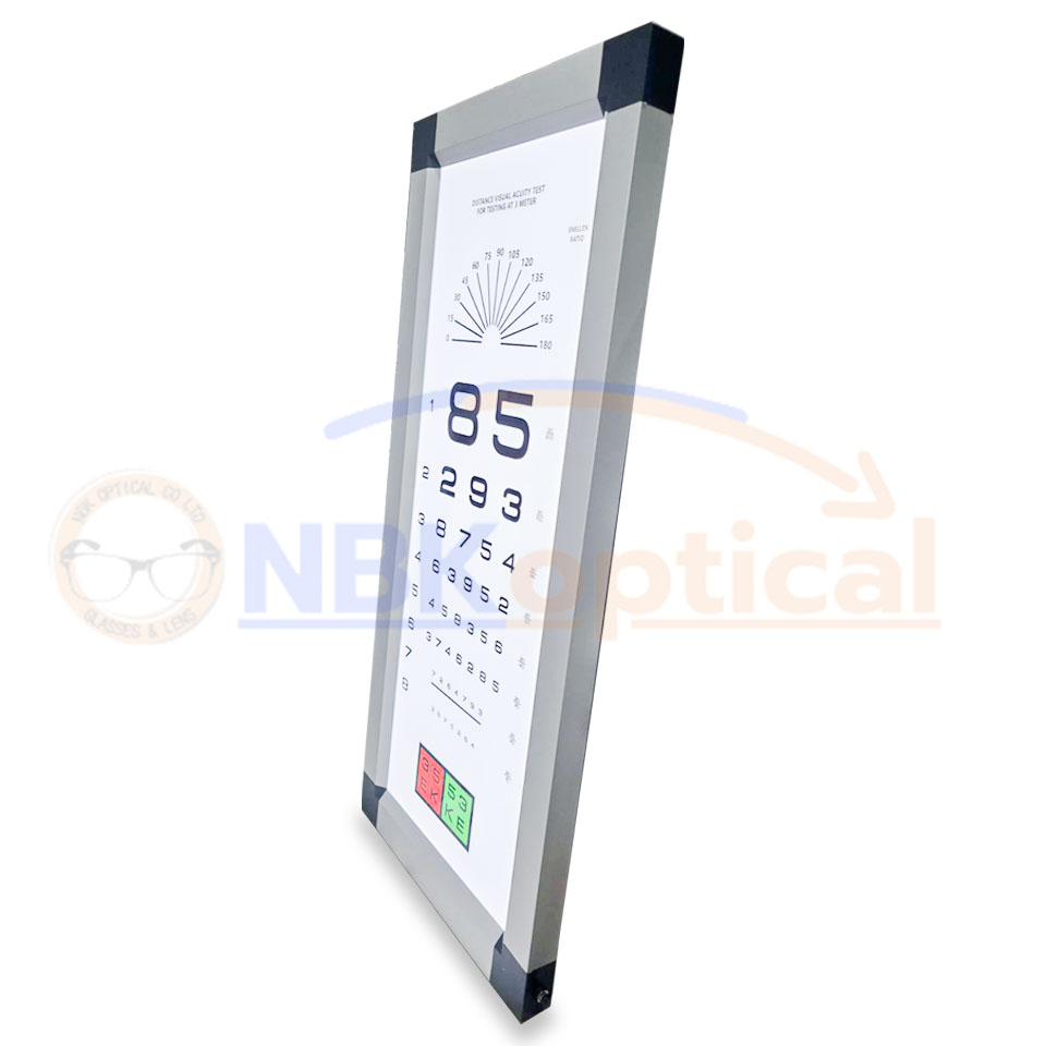 ป้ายวัดสายตามองไกล CHART 85 LIGHT ไฟLED ระยะ 3 เมตร