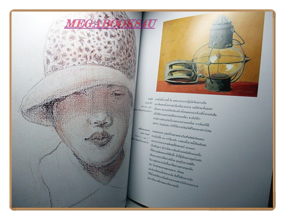 หนังสือจิตรกรไทยสมัครเล่น ผู้ควรแก่การยกย่อง โดยสำนักพิมพ์ เมืองโบราณ ตำหนิ มีคราบน้ำช่วงบนตลอดทั้งเล่ม บางหน้าแกะออกจะมีรอยติด