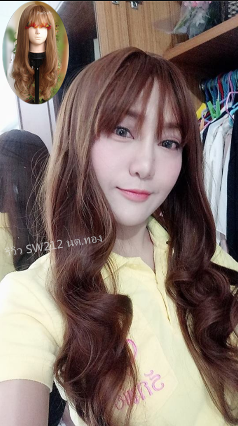 SW212 วิกหนังศรีษะเทียม หน้าม้าซีทรู ผมยาว เป็นลอนช่วงปลายผม ทรงสวยเป็นธรรมชาติม๊ากมากคะ ไม่หลอกตา หนังศรีษะเหมือนจริง ใส่เนียน คอนเฟิมจ้า เส้นผมนุ่ม เส้นไม่มีความเงา ( ทรงผมเเละเส้นผมเหมือนจริงเกือบ 100% ) ถ้าต้องการให้ปลายลอนอยู่ตัว ไม่คลาย ให้ใช้สเปร