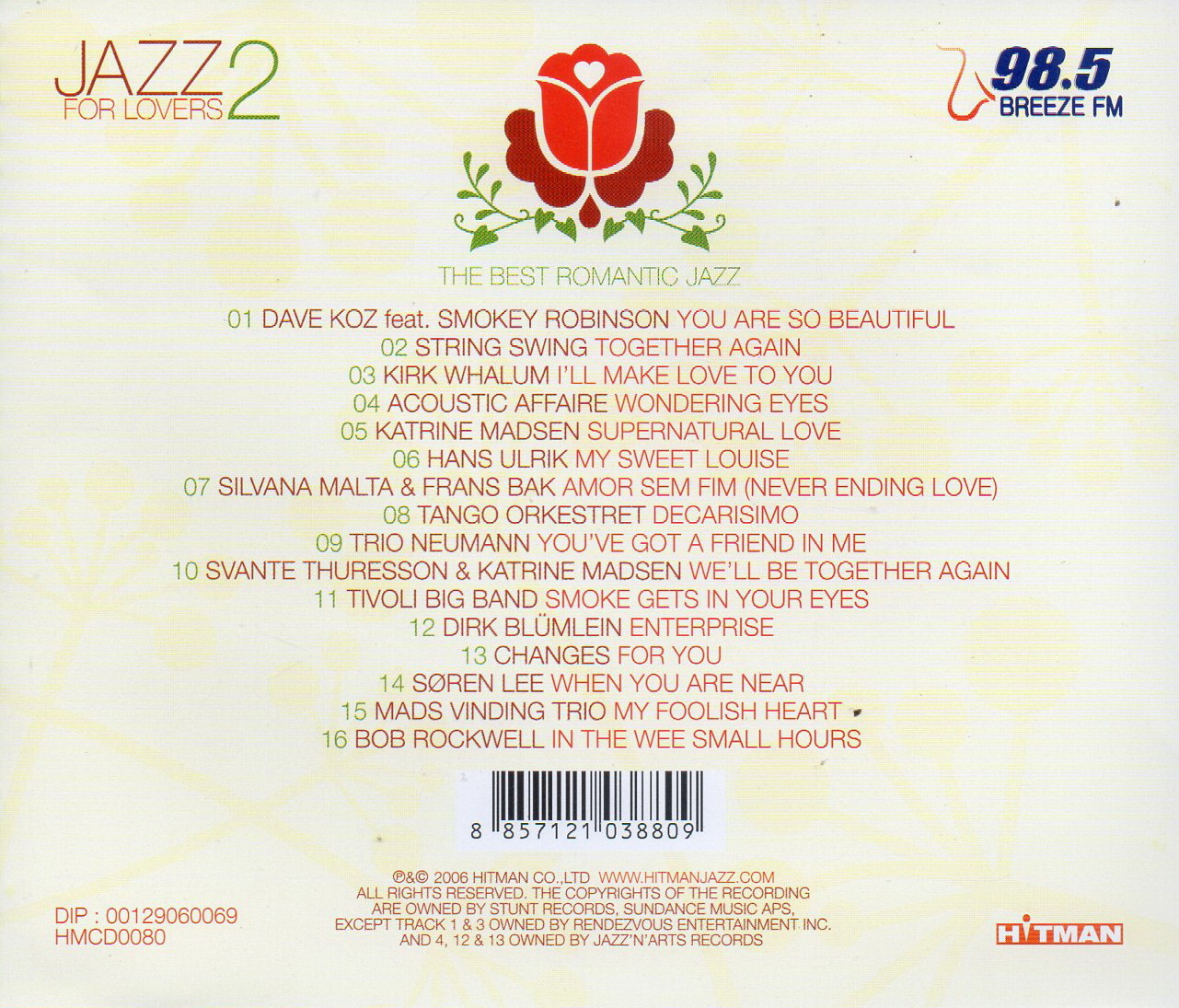 CD,Jazz For Lovers 2 The Best Romantic Jazz(Various Artists)(Thai)