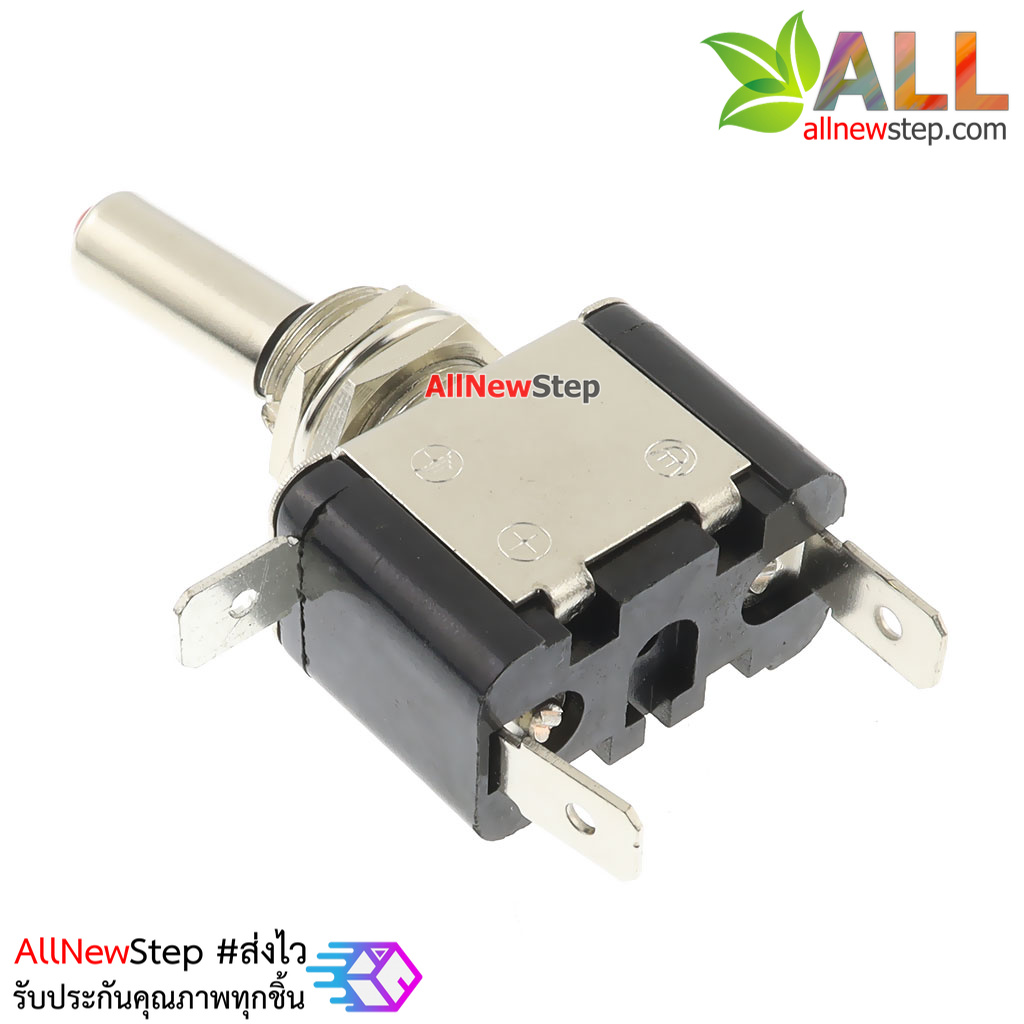 สวิตช์เปิด/ปิด ร็อกเกอร์สวิตช์ switch 3.3-12V 20A ฝาสีดำ พร้อมไฟ LED สีเขียว