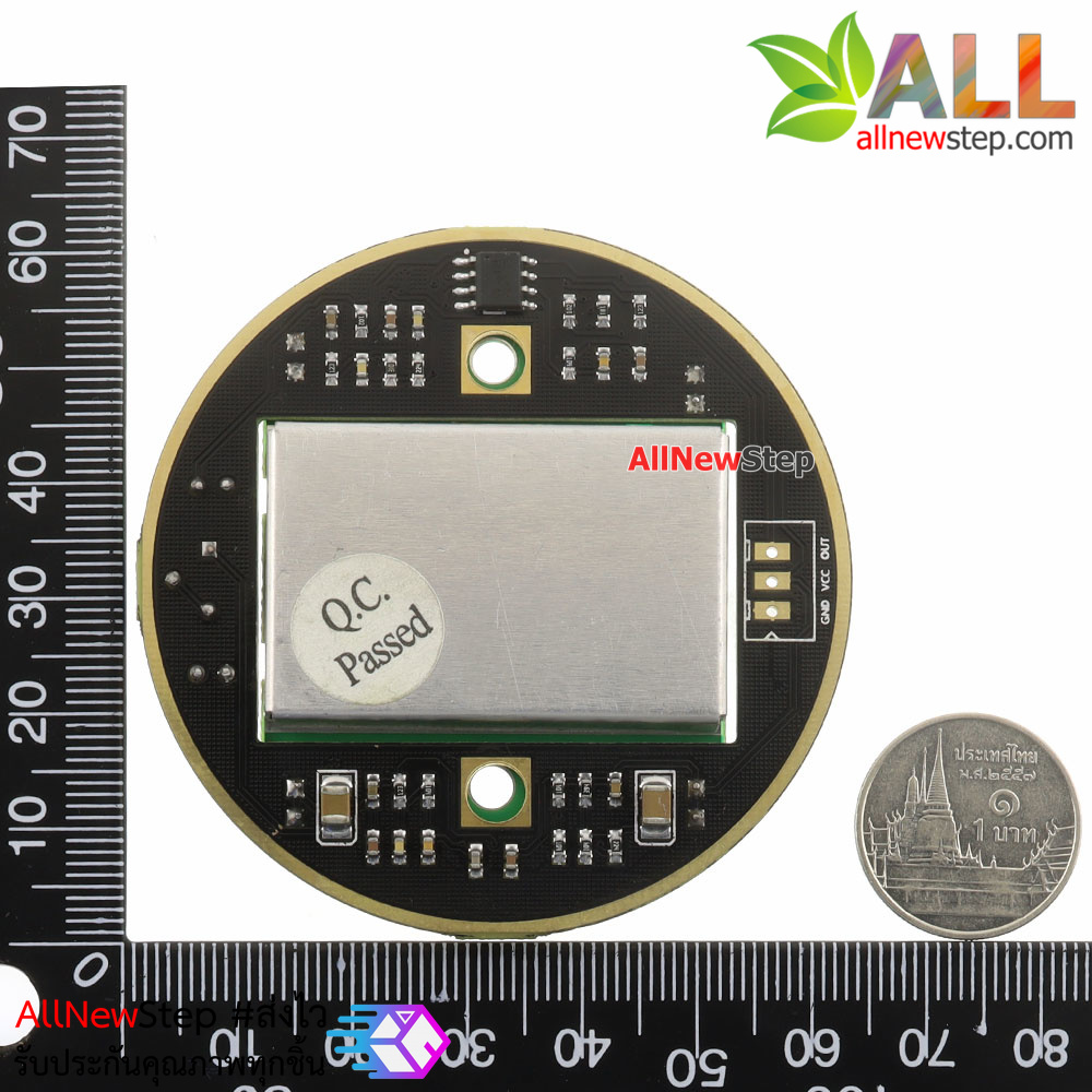 เซนเซอร์ตรวจจับการเคลื่อนไหวแบบไมโครเวฟ Microwave Doppler wireless radar detector probe sensor module 10.525GHz HB100 with backplane