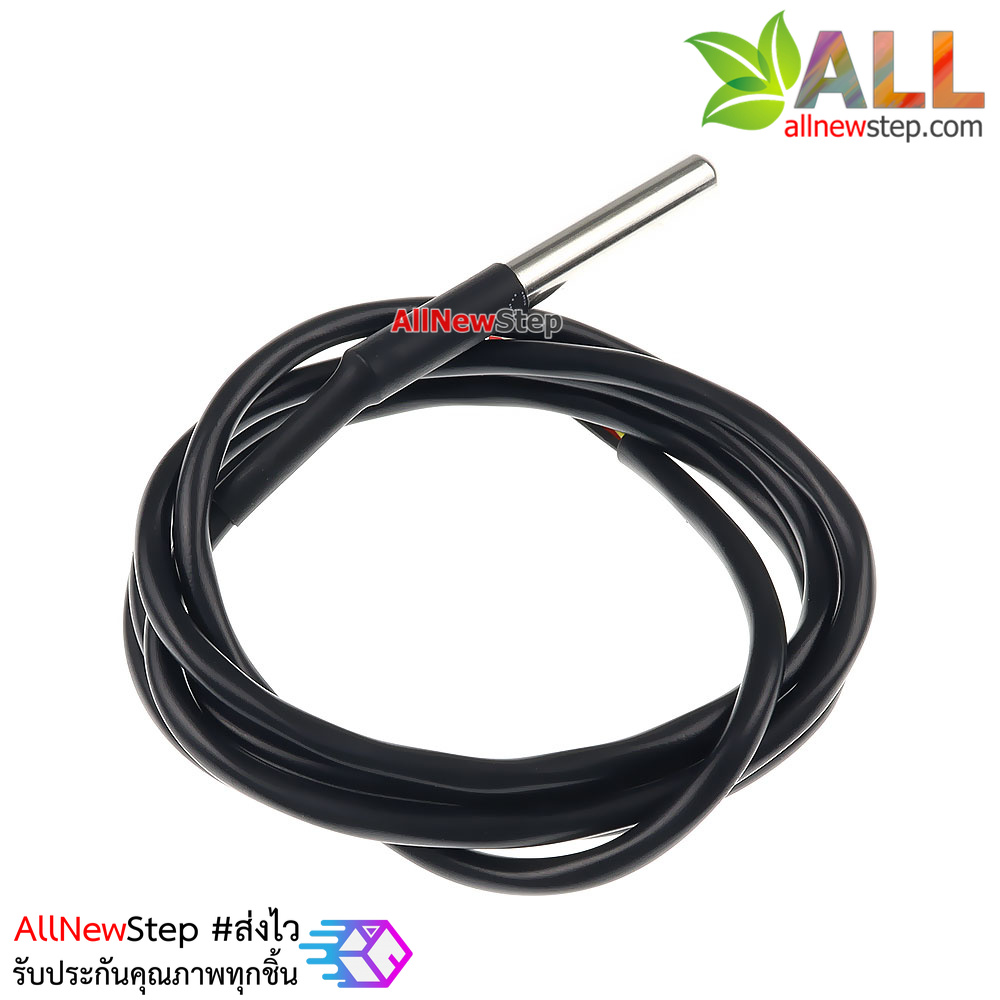 Original DS18B20 เซ็นเซอร์วัดอุณหภูมิ Original DS18B20 For Thermometer Waterproof 100CM