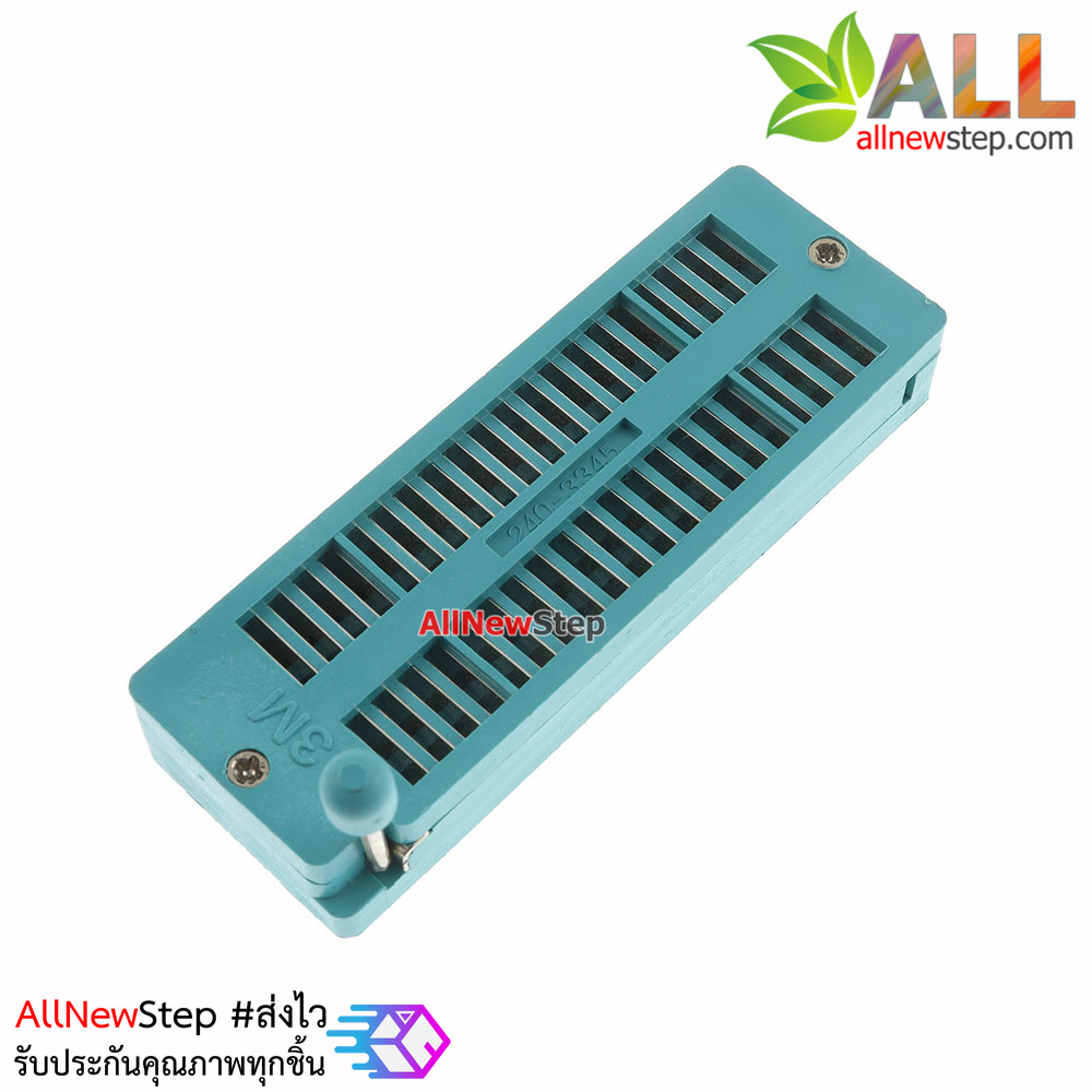 ZIF socket 40 pin ซ็อกเกต IC 40p ขาแบบแถบยาว สีเขียว