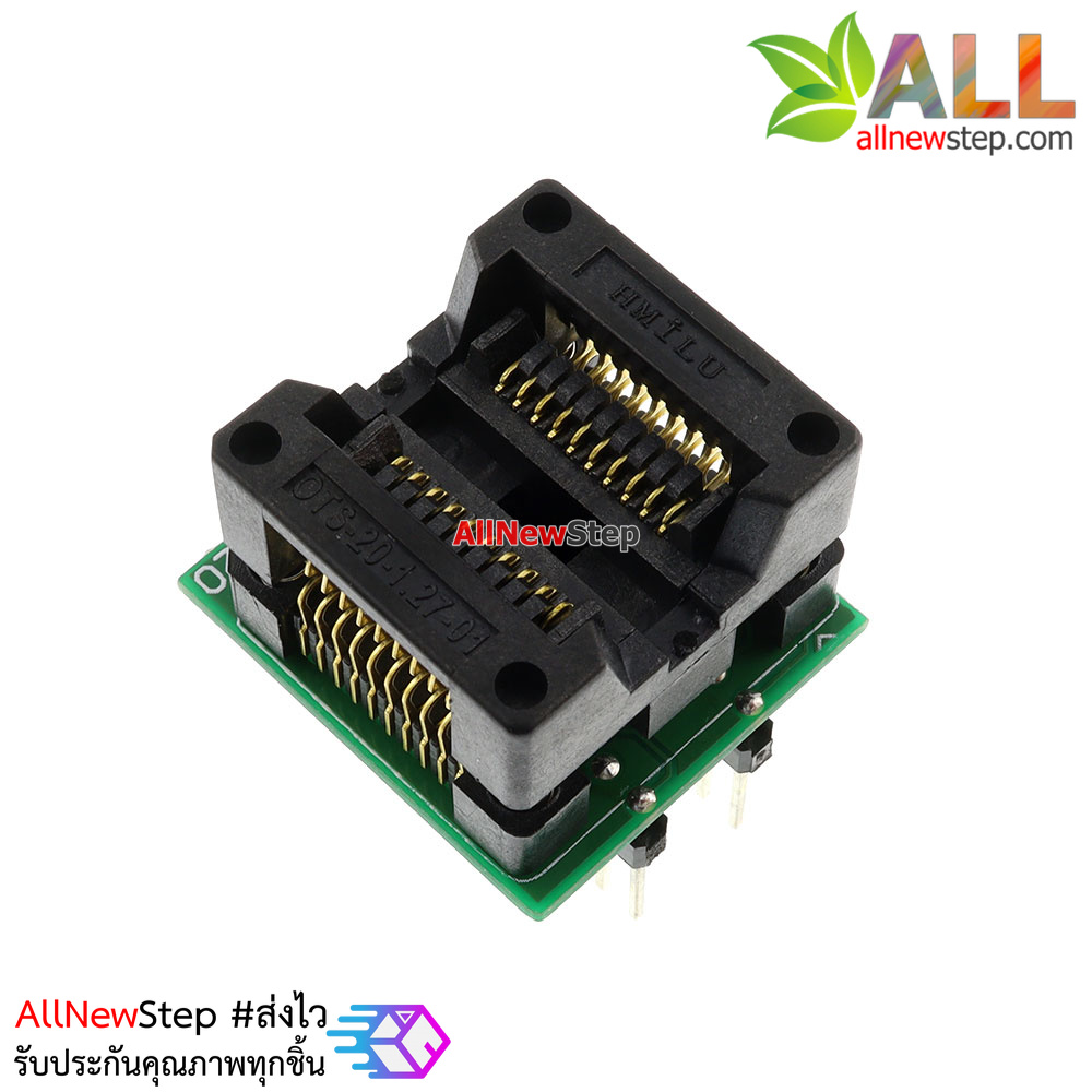 SOP20 to DIP20 OTS20-1.27-01 programming seat with PCB board