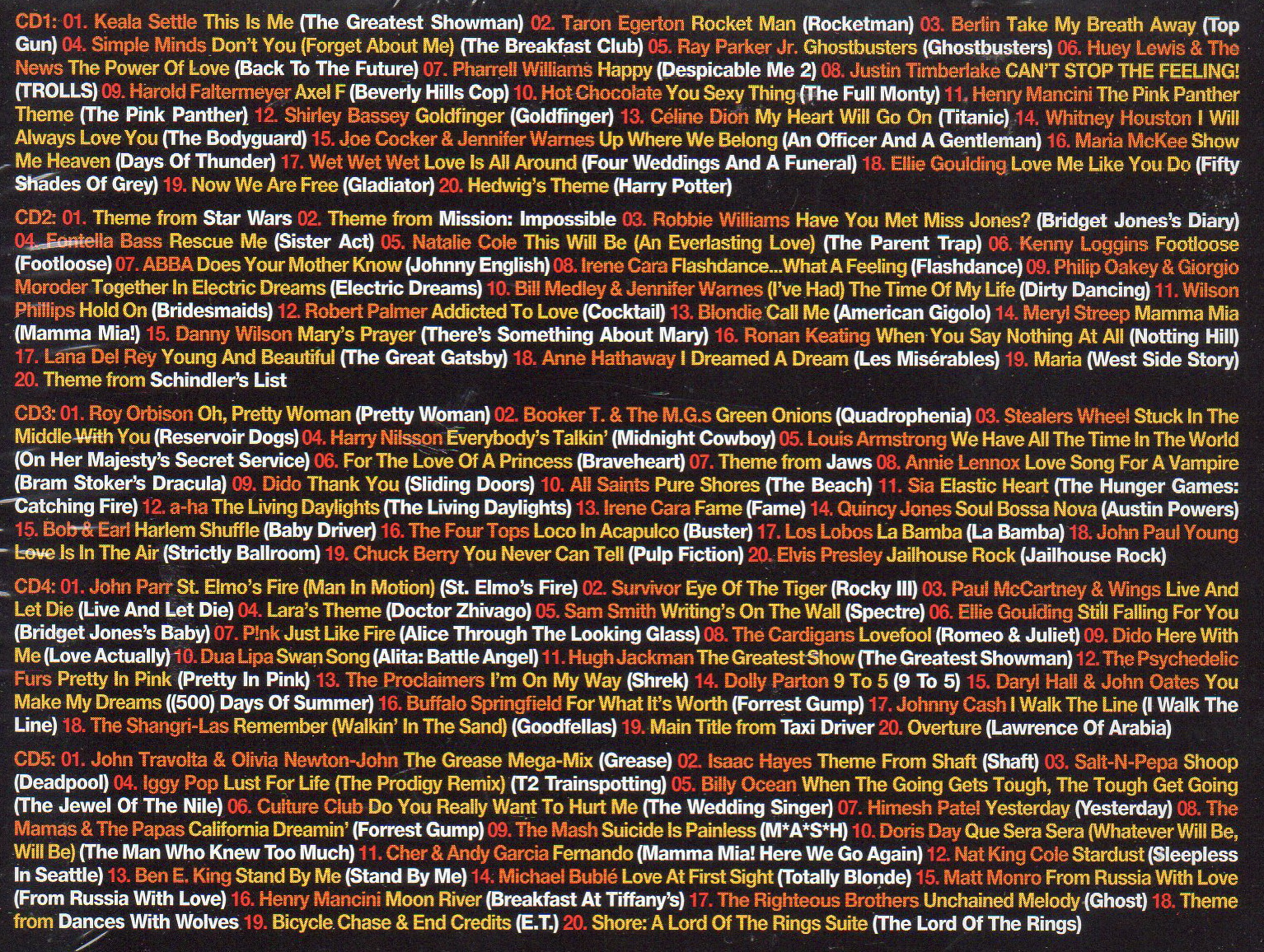 CD,Now 100 Hits Movies (5CD)(Various Artists)(EU)