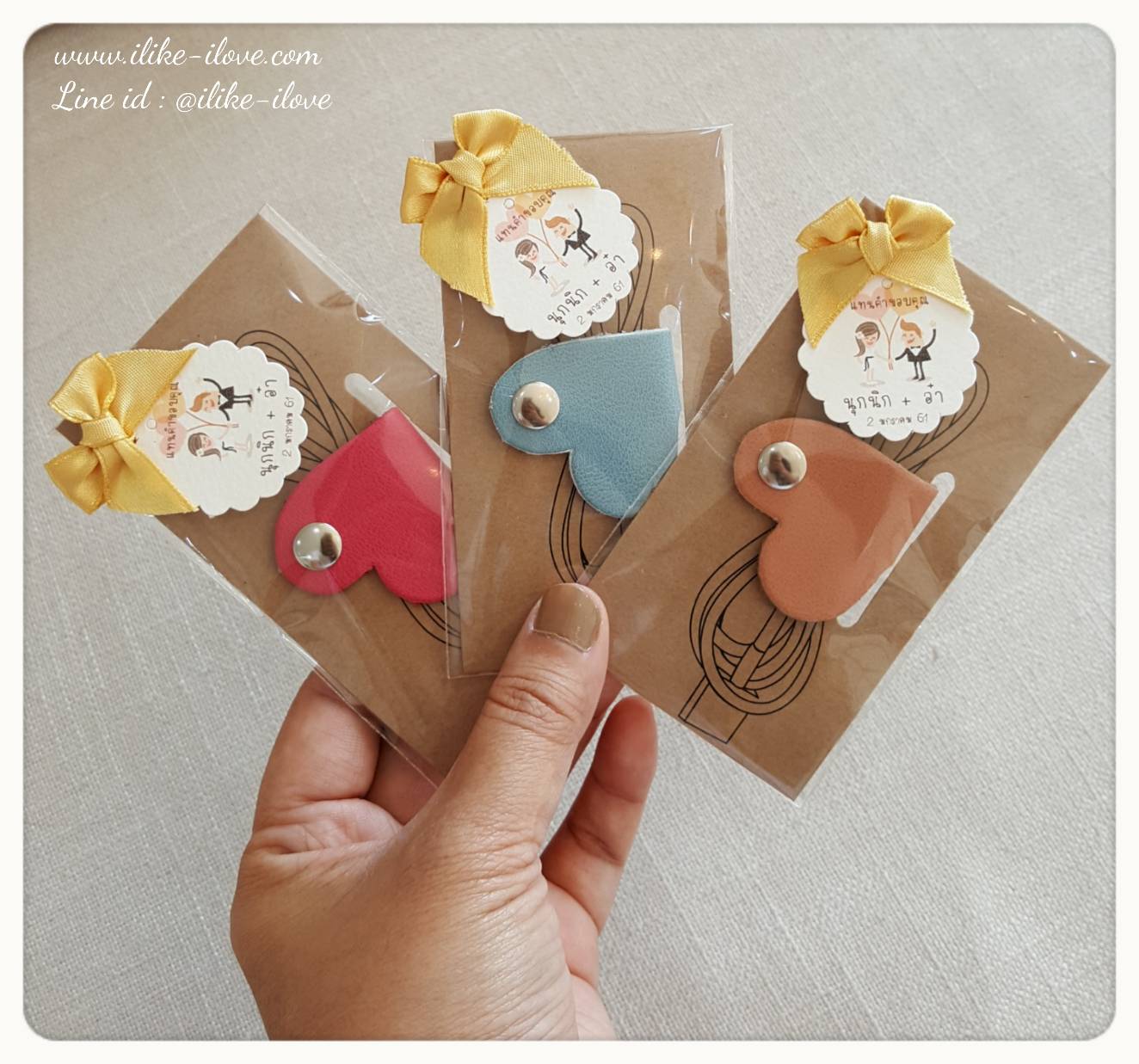 หนังรัดสายไฟ mini heart