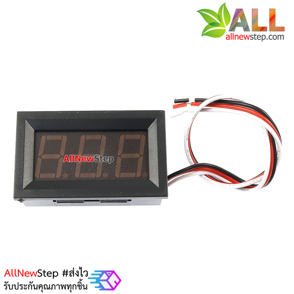 โมดูล ดิจิตอลโวลต์มิเตอร์ 0-100โวลต์ Digital DC Voltmeter สีเขียว