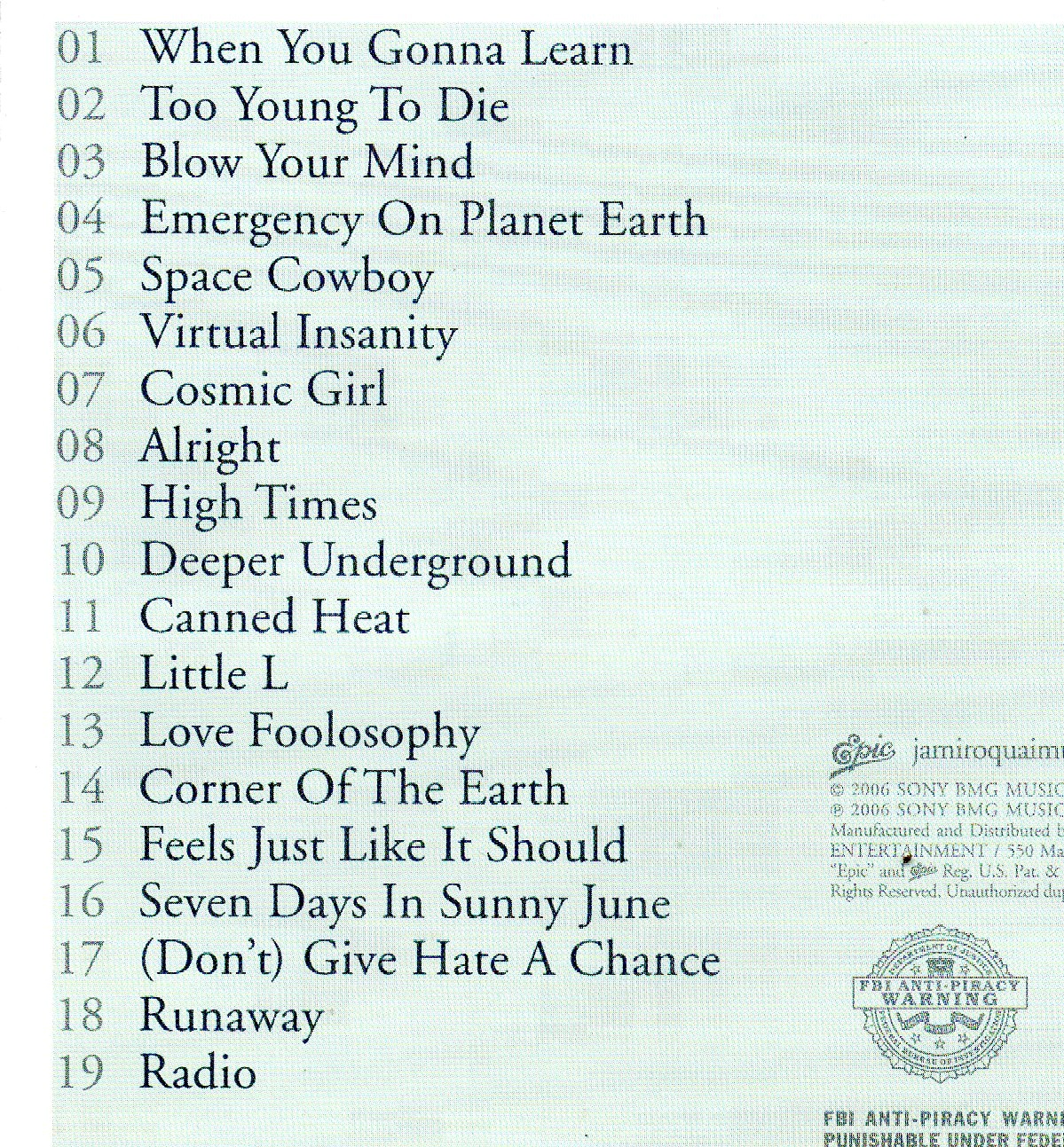 CD,Jamiroquai - High Times Singles 1992-2006 (USA)