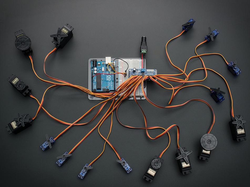 16-Channel 12-bit PWM Servo shield I2C interface PCA9685 แบบยังไม่บัดกรี