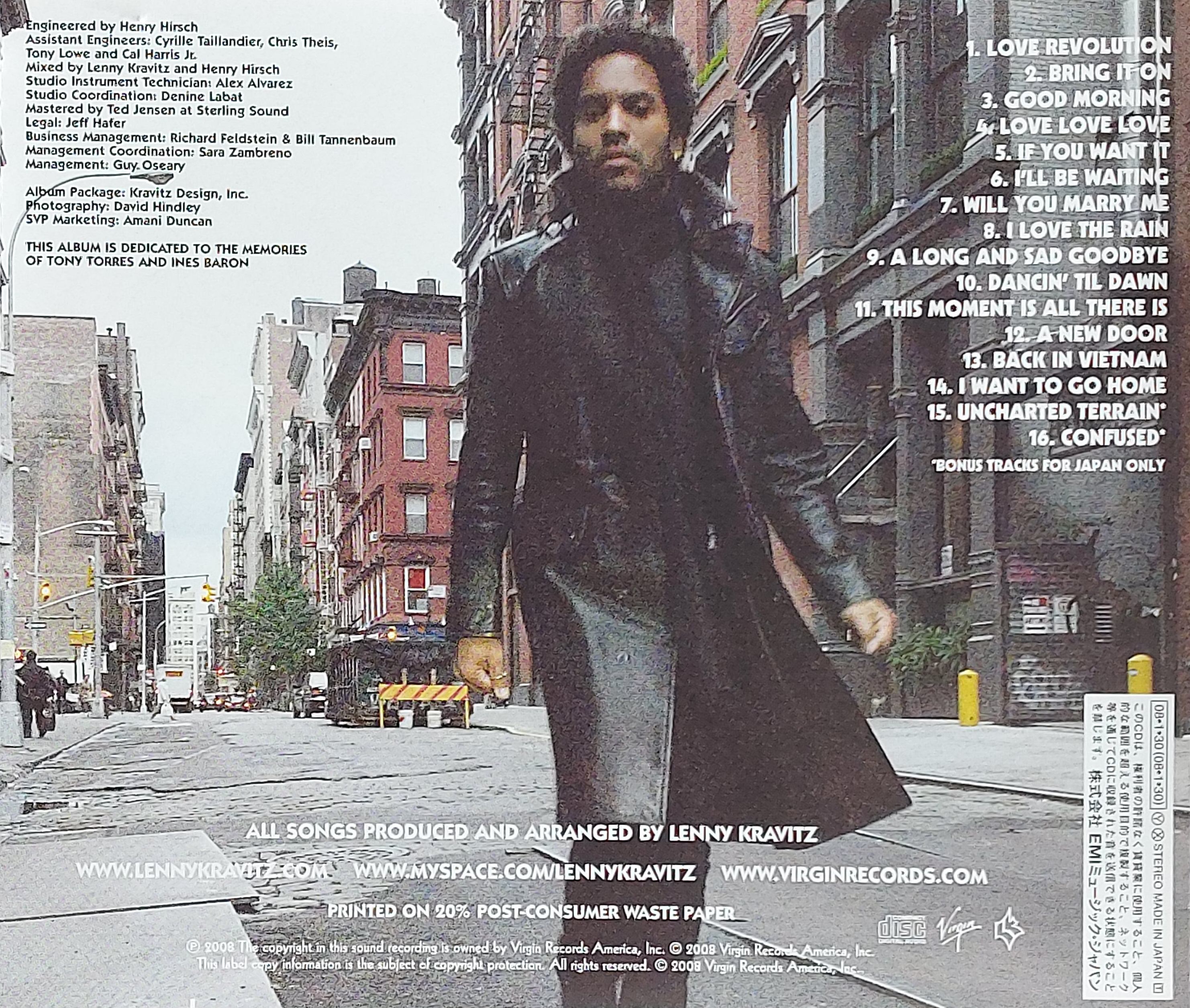 Used CD,Lenny Kravitz - It Is Time For A Love Revolution (A+)(2008)(Japan)