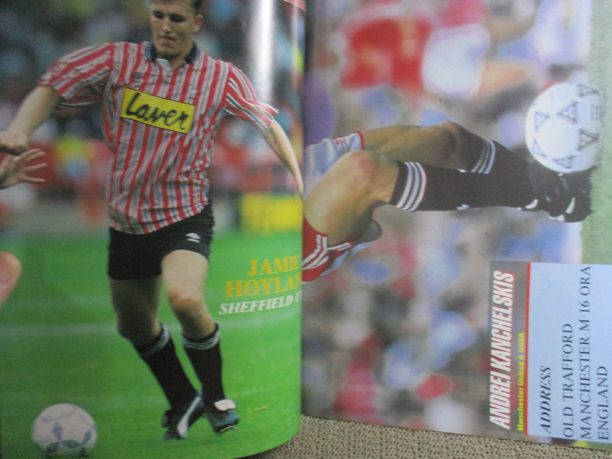 สตาร์ซอคเกอร์ ฉบับที่0727 ปี2534 ปก ลี ดิกสัน หน้ากลาง แมนฯซิ / แอนเดรีย เคนชัสกี้