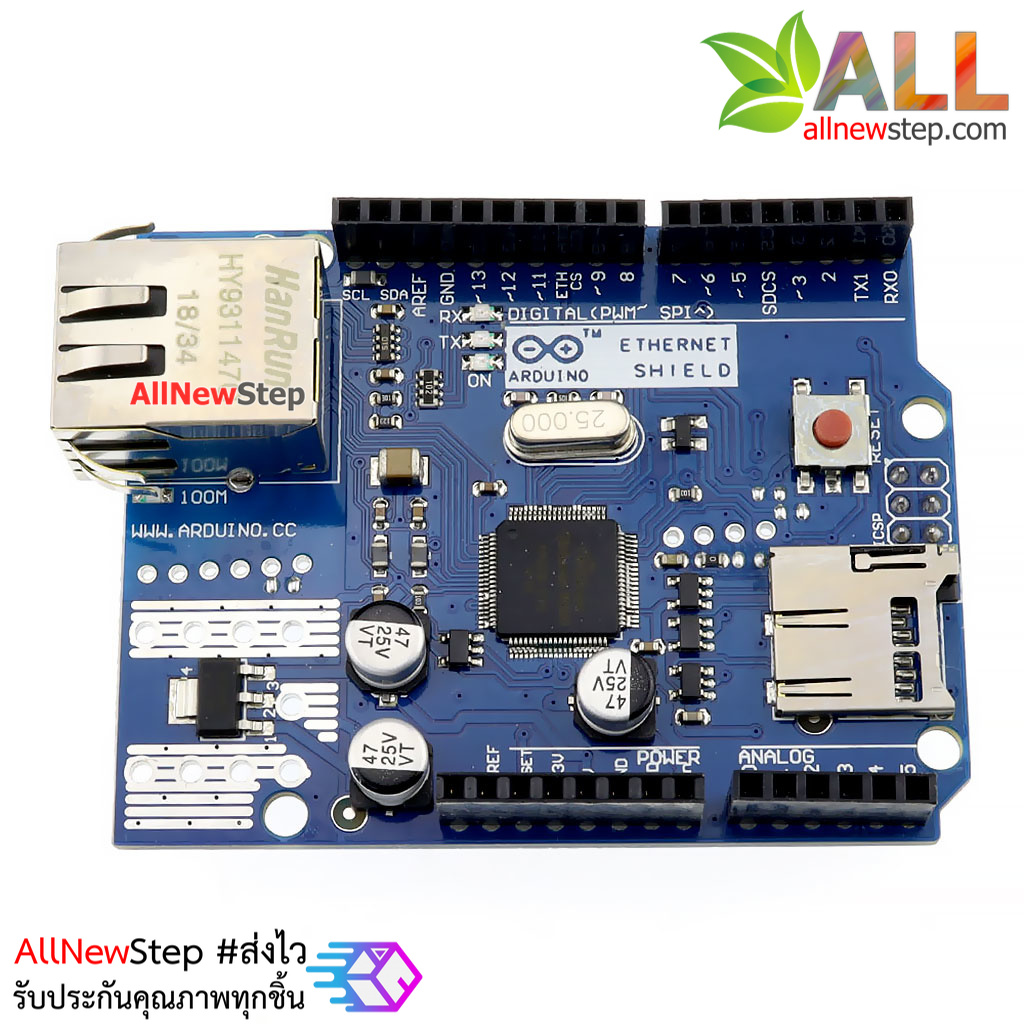 Ethernet Shield W5100 R3 Support MEGA / Uno Support for Arduino สำหรับ Arduino uno หัวแบบ micro usb