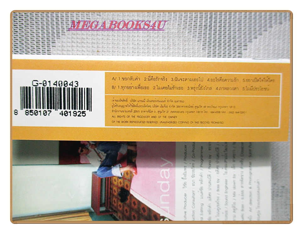 เทปเพลงไทยสากล ทรงสิทธิ์ รุ่งนพคุณศรี ชุด ขอกลับคำ