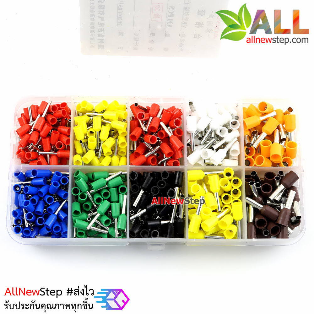 ชุดหัวต่อสายไฟ Tube type VE0508 E1008 E1508 set 530 ชิ้น