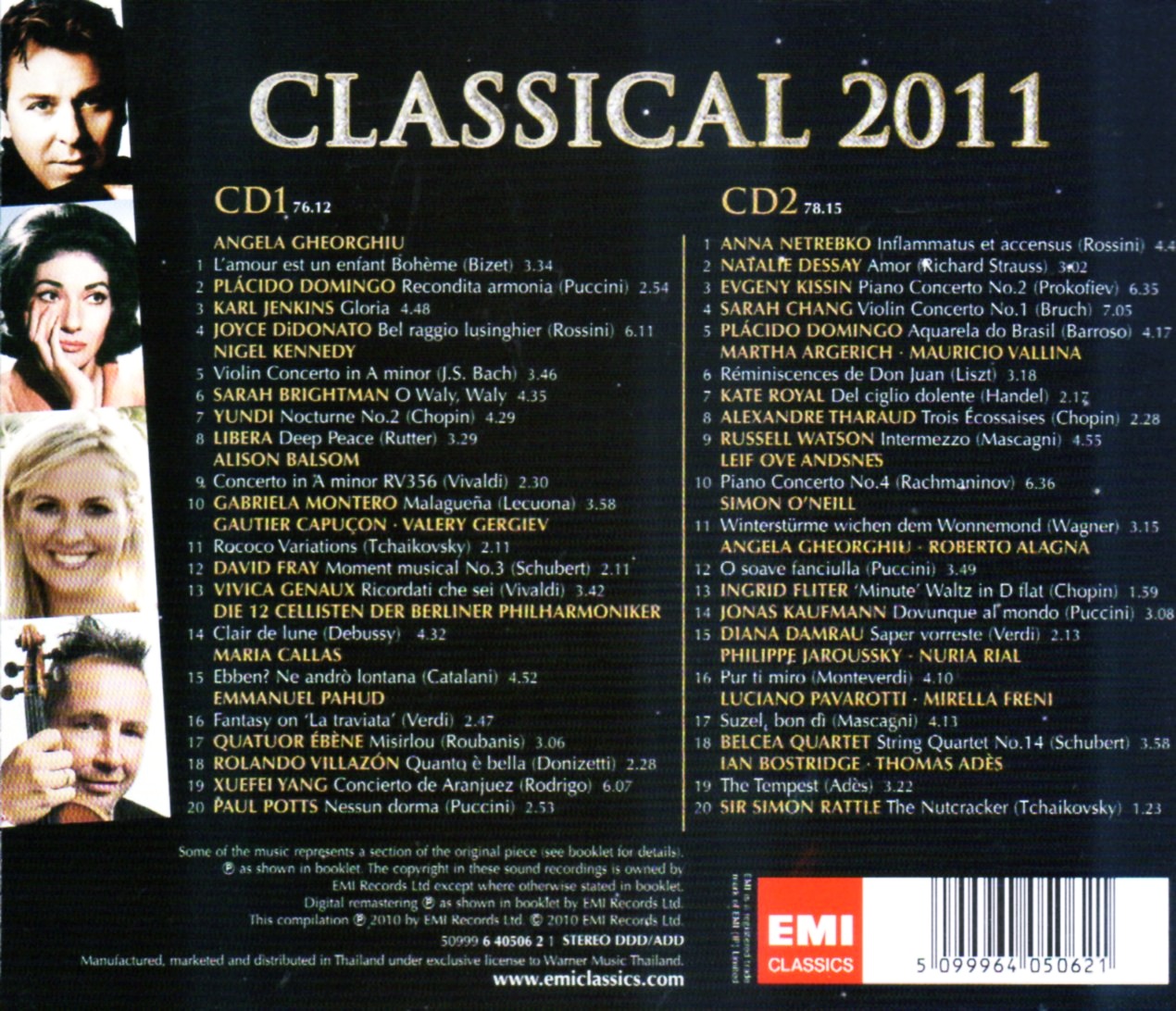 CD,Classical 2011 (2CD)(Classics)(Various Artists)(Thai)