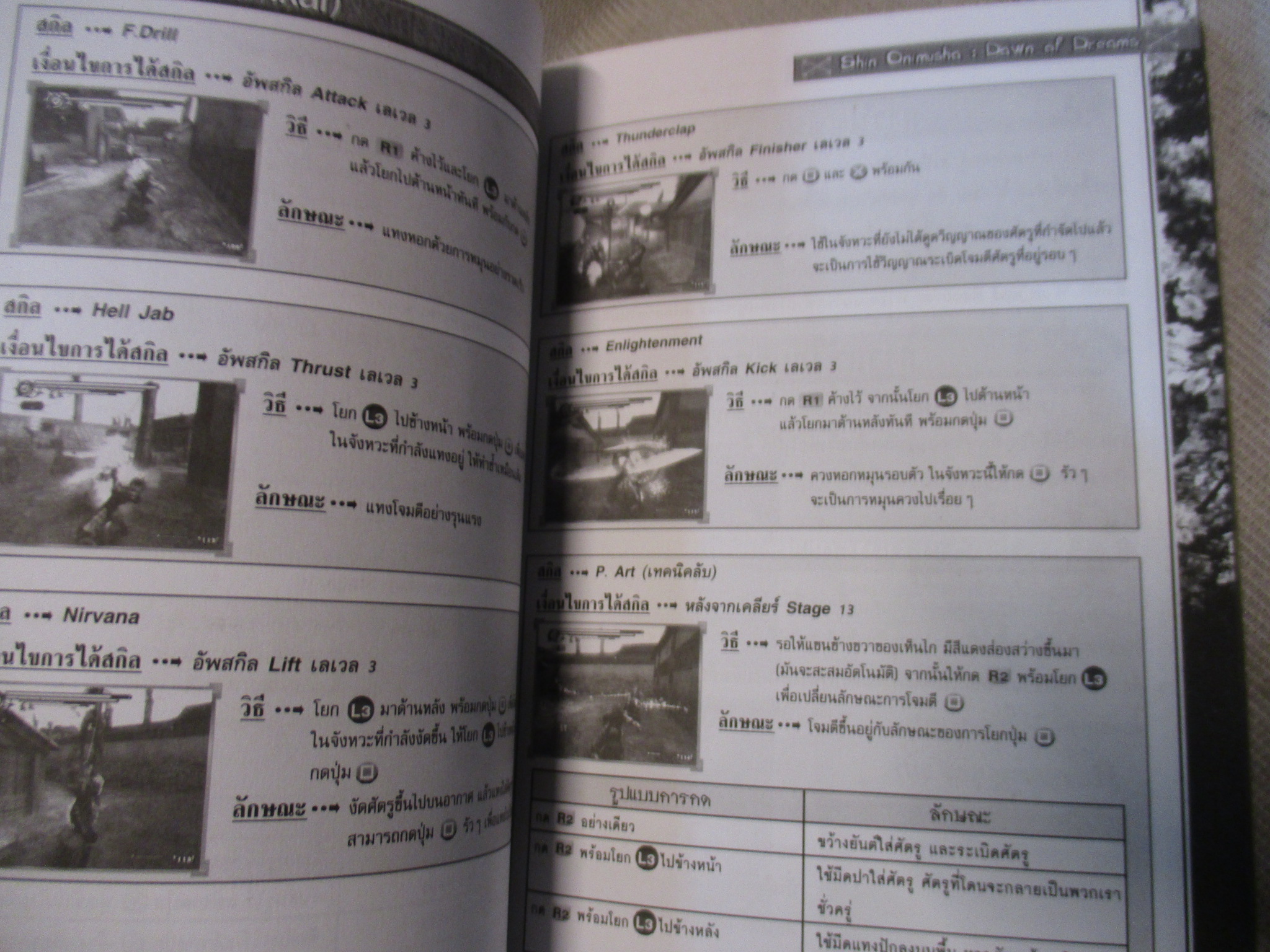 หนังสือคู่มือเฉลยเกมส์ SHIN ONIMUSHA DAWN OF DREAMS