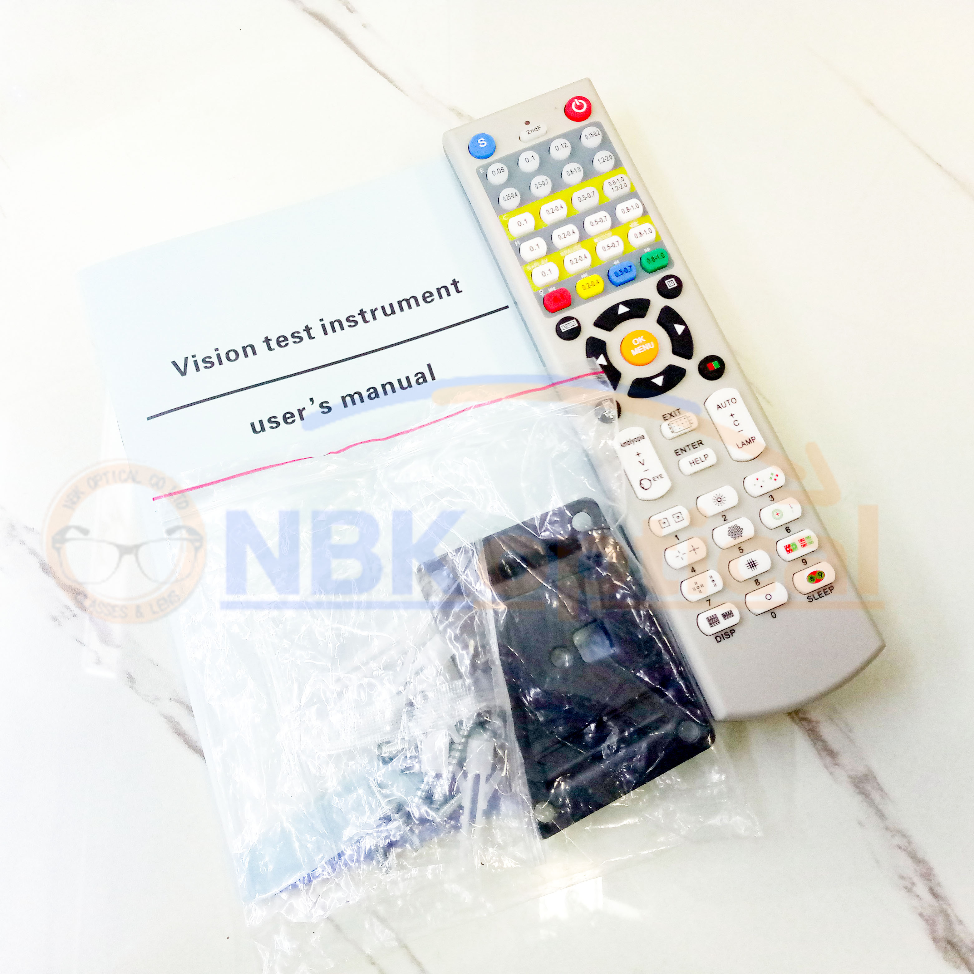 จอ LED 19" รุ่น K-185 " Visual Auto Charts จอวัดสายตา ตั้งโต๊ะ&ติดผนังได้ สีขาว