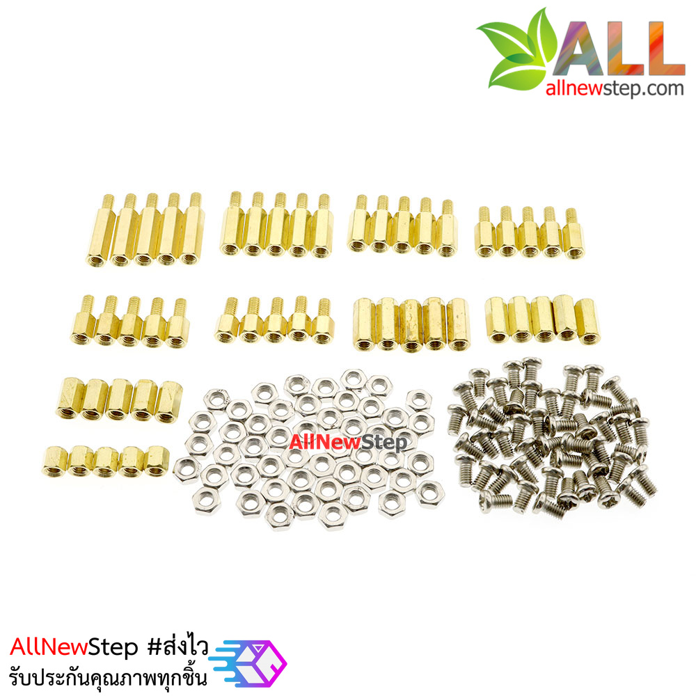 M3 copper pillar package M3x5 6 8 10 12 15 +6 double-pass M3 nut screw 12 kinds
