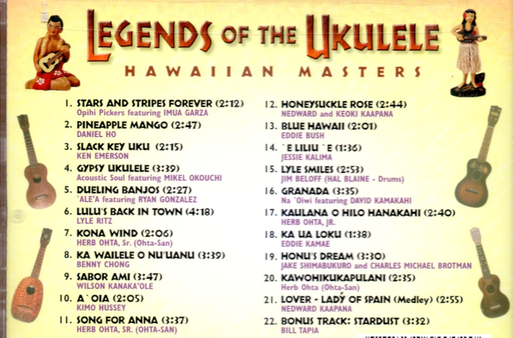 CD,Legends of the Ukulele 1 Hawaiian Masters (2003)(instrumental)(USA)