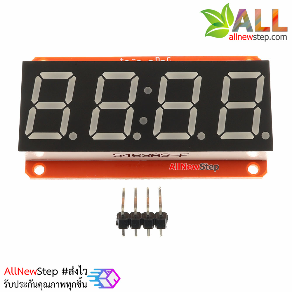 0.56 inch 4-bit 7 segment LED I2C driver HT16K33 จอ LED 4 หลัก 0.56 นิ้ว ไดรเวอร์ HT16K33 สำหรับ Arduino