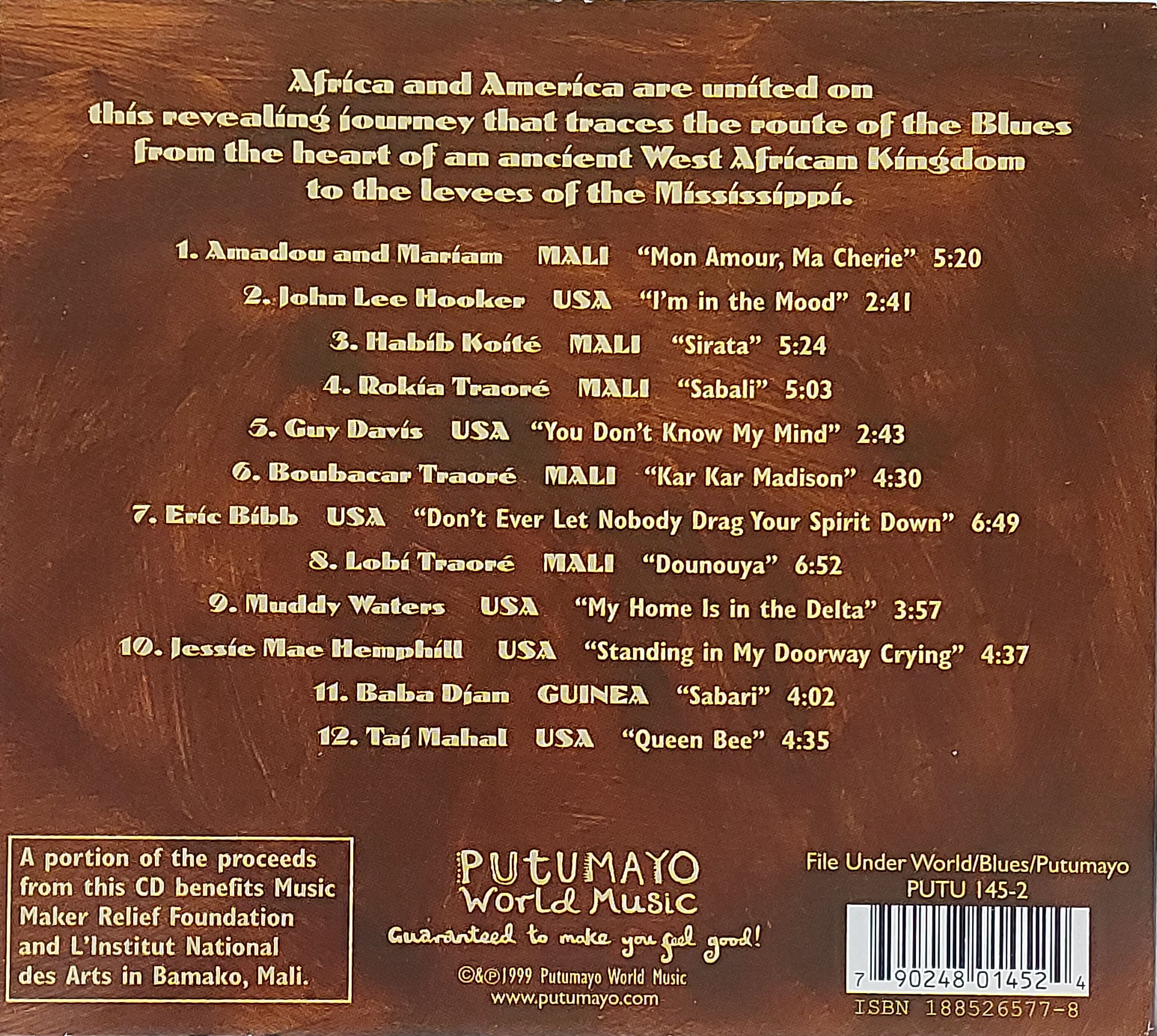 Used CD,Mali to Memphis An African American Odyssey (B)(Putumayo World Music)(Various Artists)(1999)