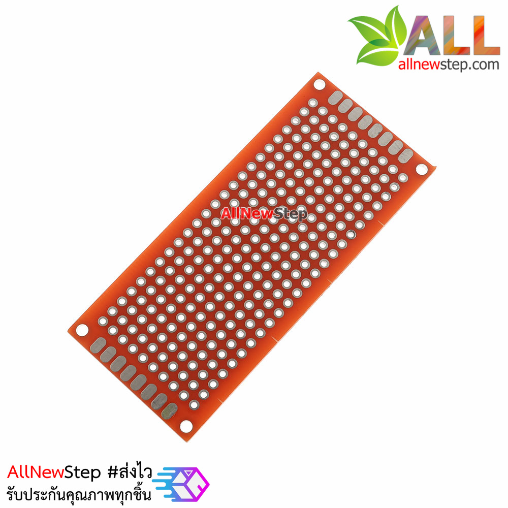 แผ่นปริ้นอเนกประสงค์ pcb 3x7 สีแดง สองด้าน