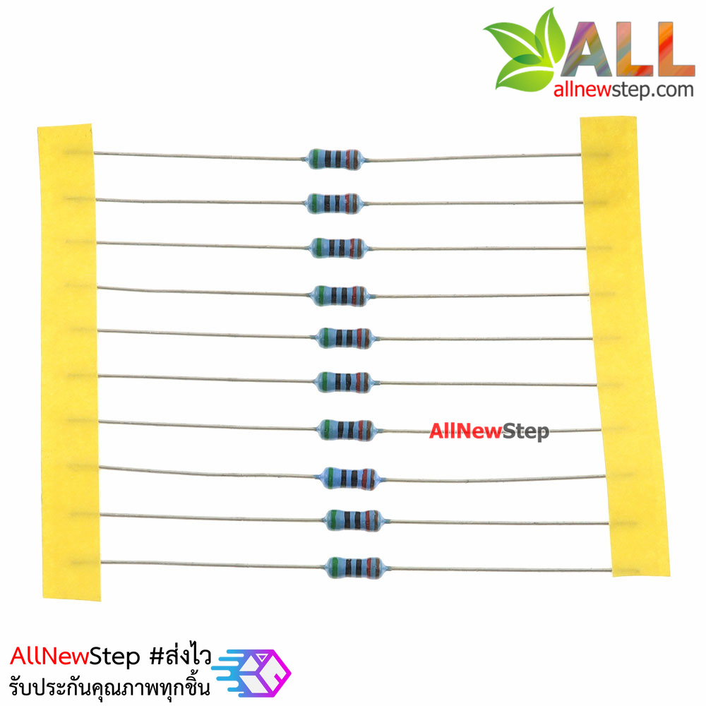 ตัวต้านทาน 50k 1/4W Metal film 50 k 1% จำนวน 10 ชิ้น