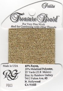 Rainbow Gallery Treasure Braid Petite : Gold