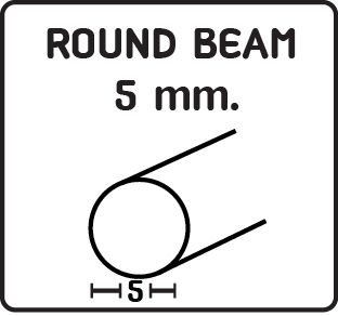 ABS ROUND-BEAM 5 mm. (2Pcs./Pack)