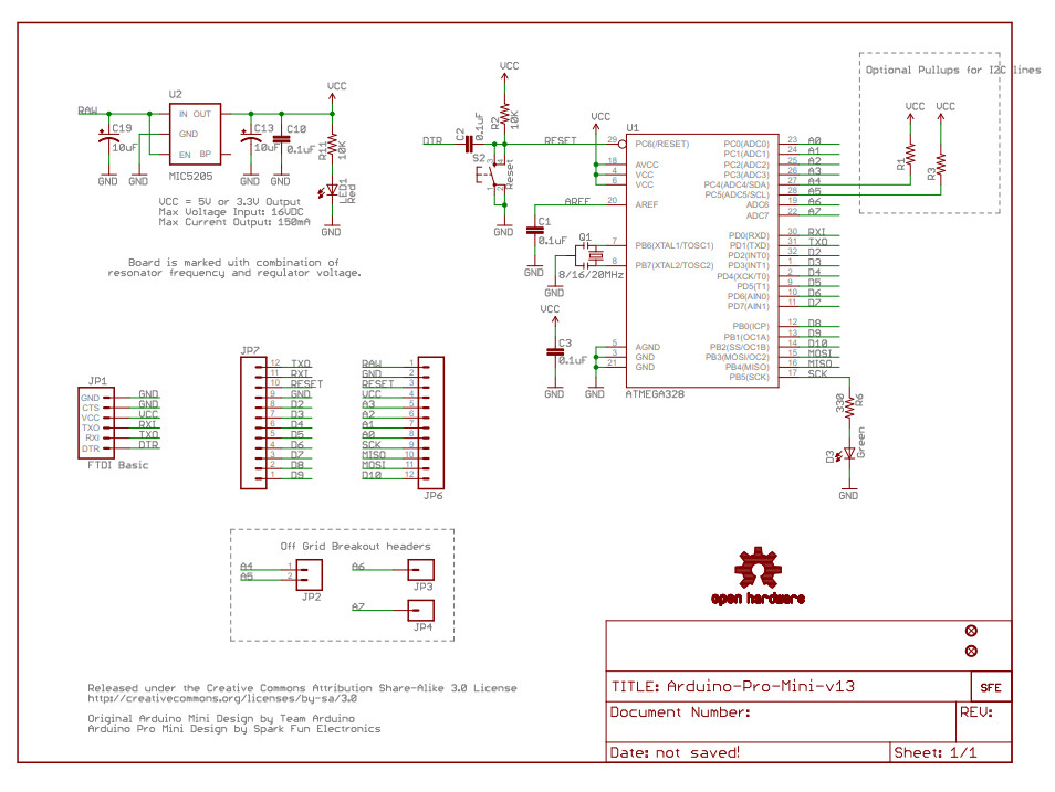 วงจร Arduino Pro Mini