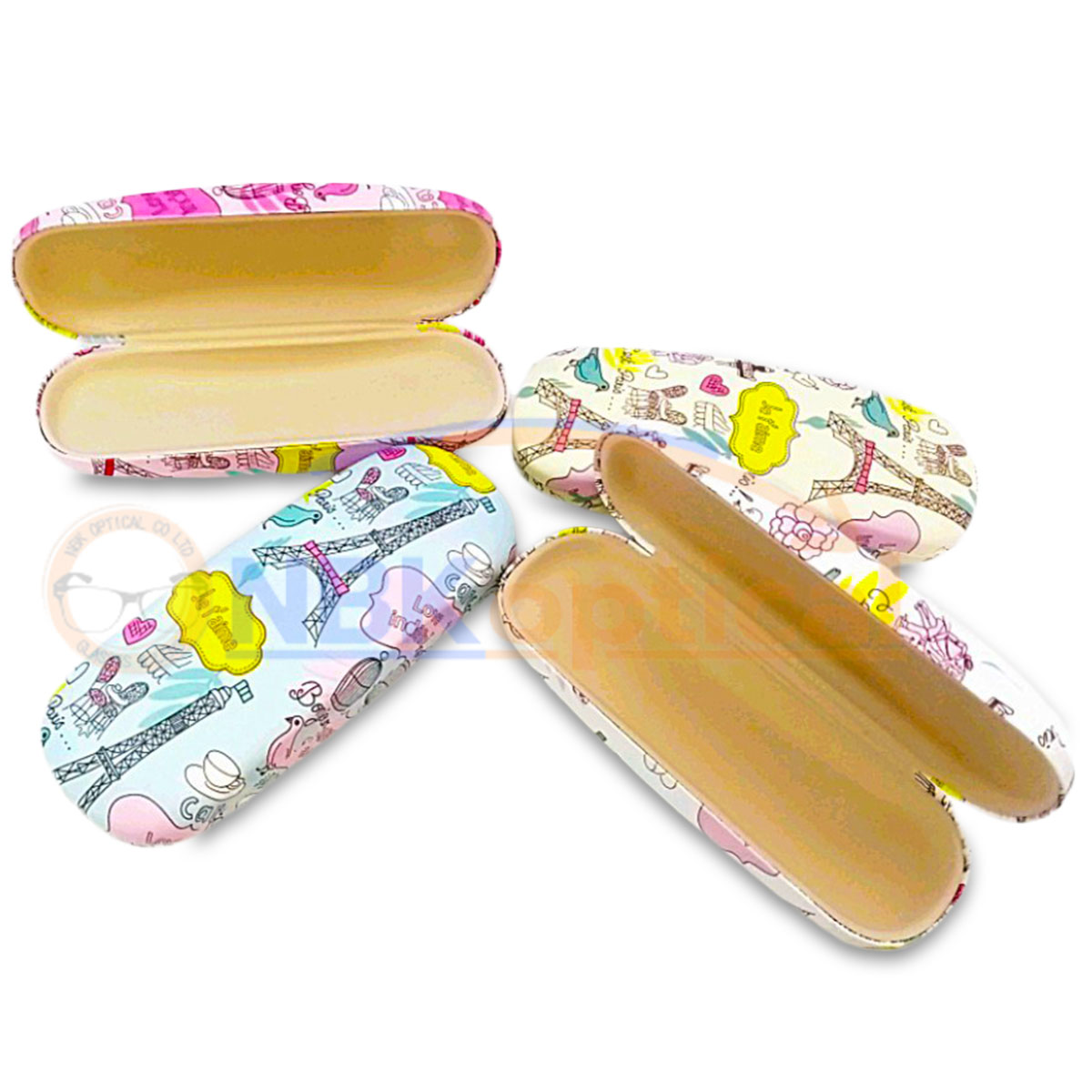 กล่องแว่นตาแฟชั่นรวดลายน่ารักสไตล์วินเทจ