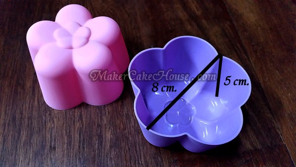 พิมพ์ซิลิโคนดอกบ๊วยเดี่ยว 7 cm. ( ราคา 12 ชิ้น )