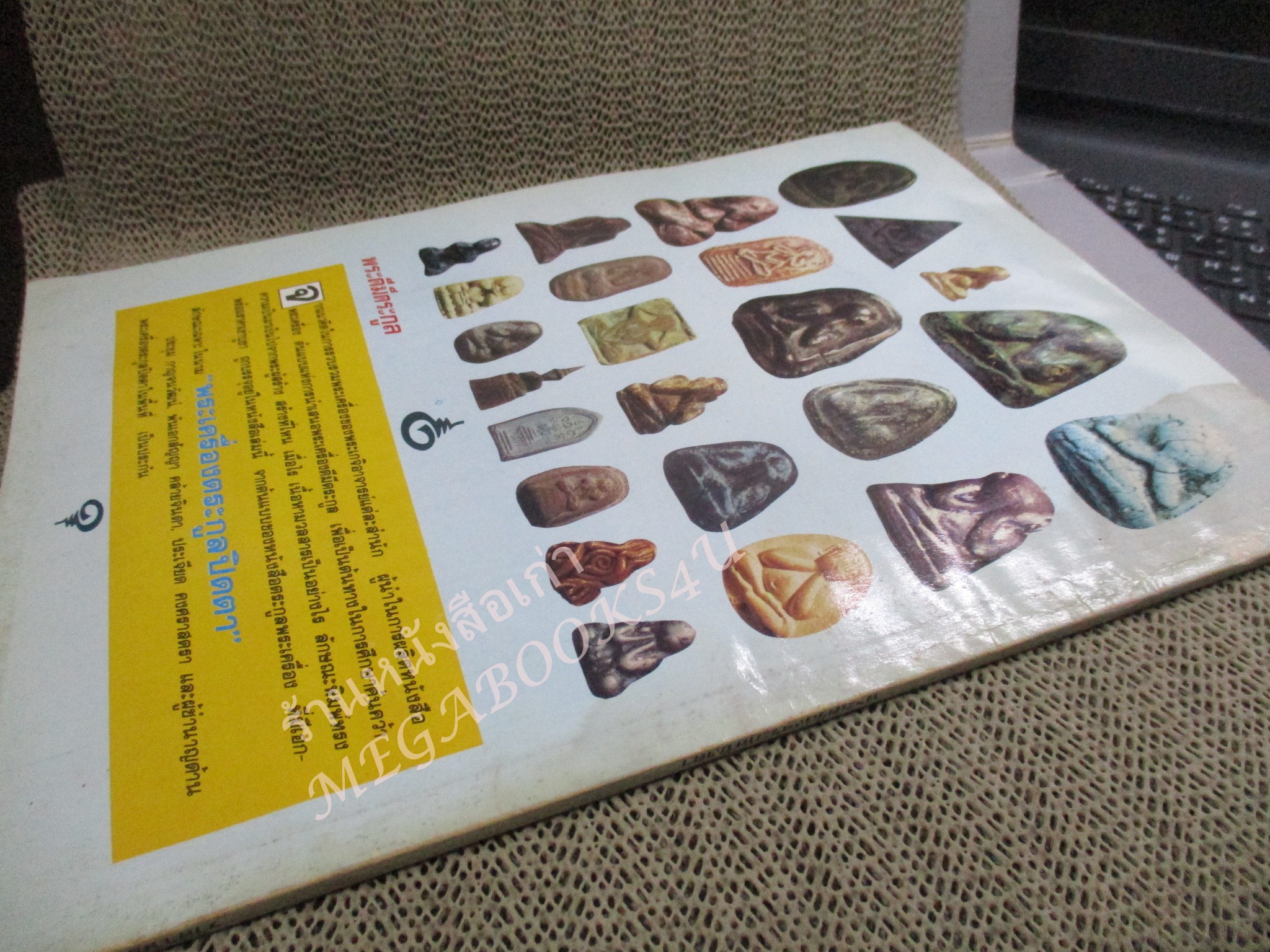 หนังสือพระเครื่อง ตระกูลปิดตา / มุมบนมีคราบน้ำ เปิดอ่านได้ตามปกติ