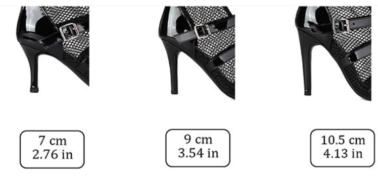 รองเท้าส้นสูงแบบเก๋ ไซส์ 34-43 สีดำ/ขาว