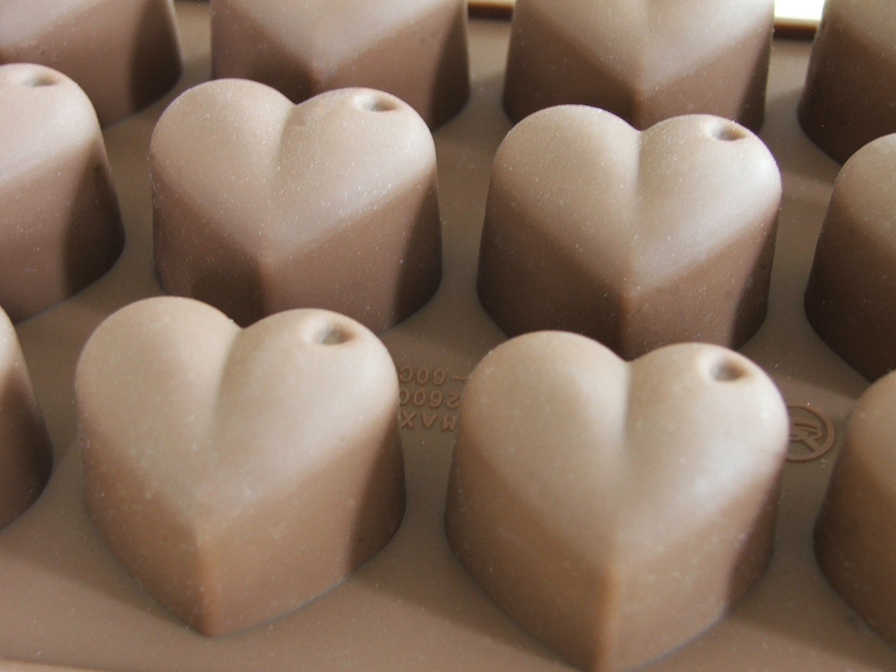 พิมพ์ซิลิโคนหัวใจทำช็อกโกแล็ต