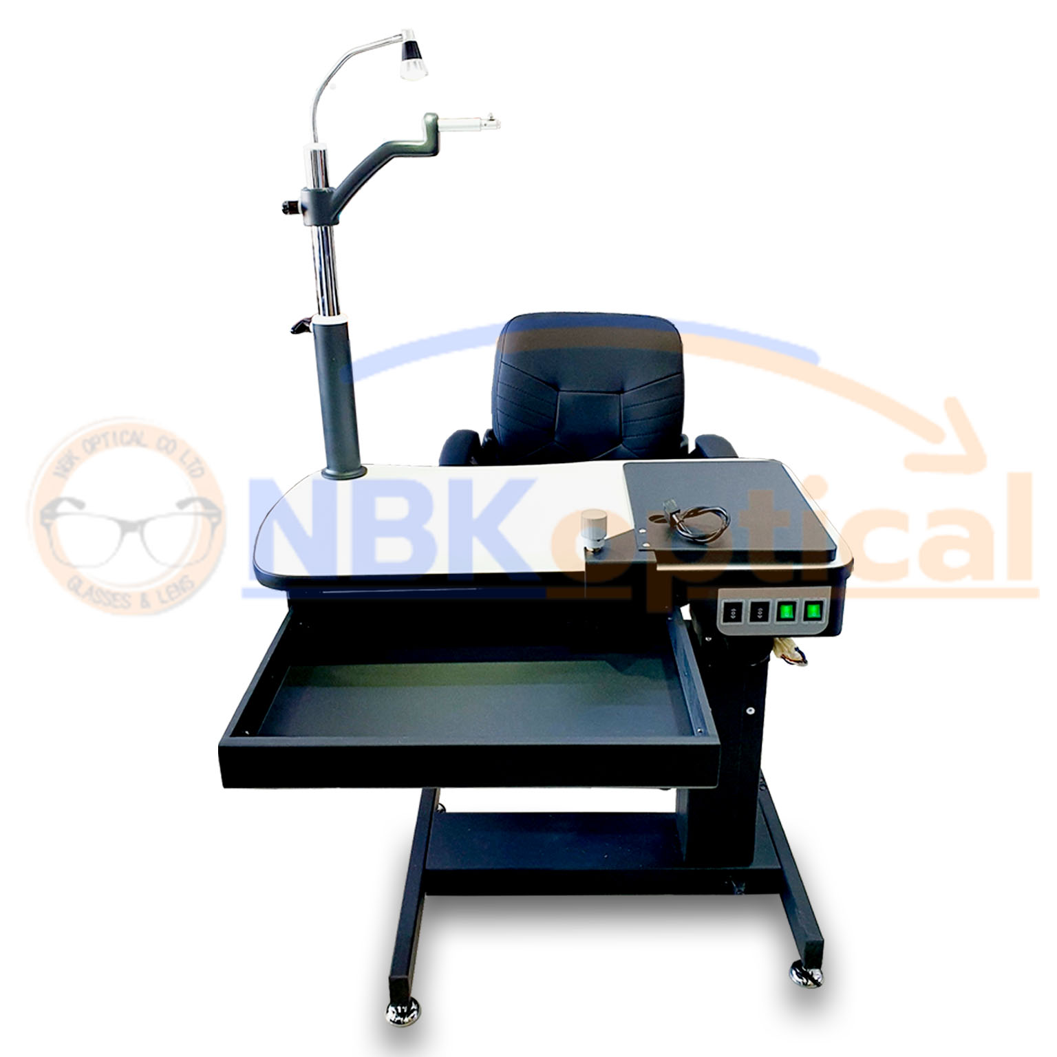 ชุดโต๊ะวัดสายตา C-190A Black พร้อมเก้าอี้ปรับไฟฟ้า