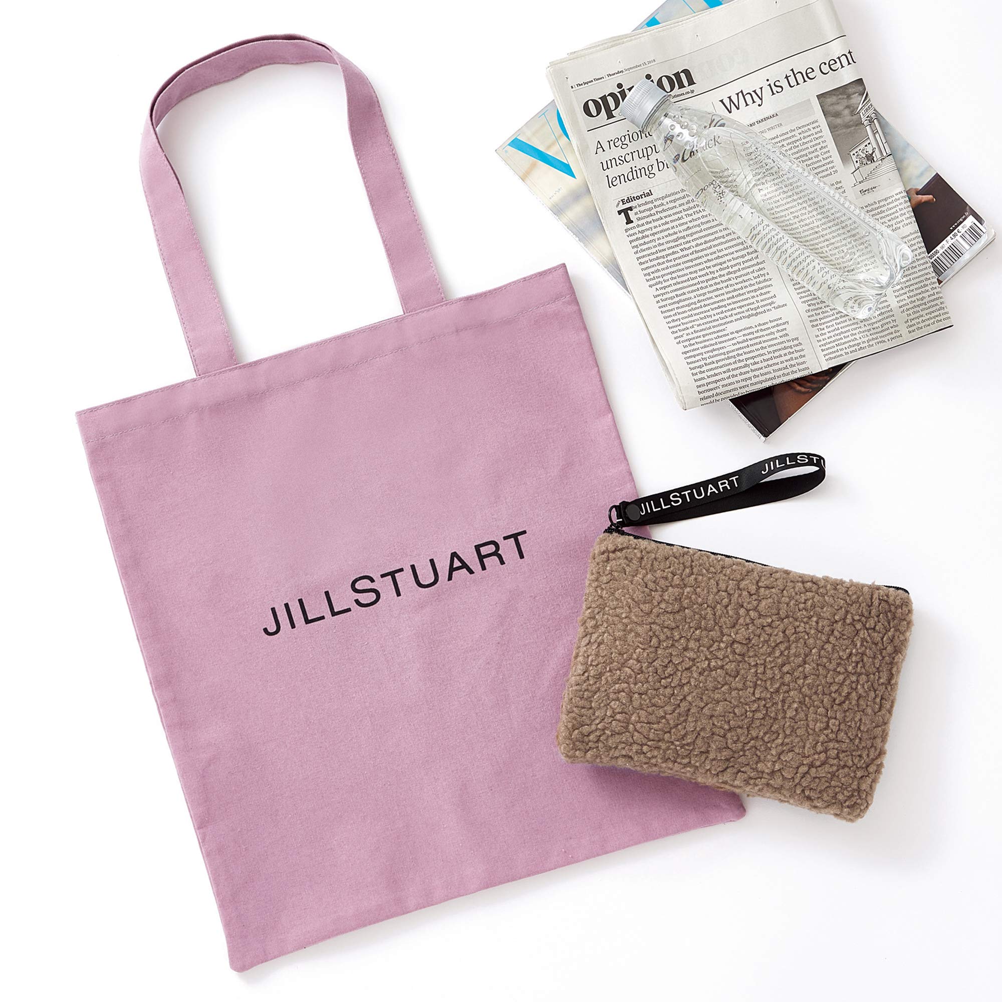 ❌ (มีกล่อง) JILL STUART Mokomoko Pouch & Pink Tote Bag