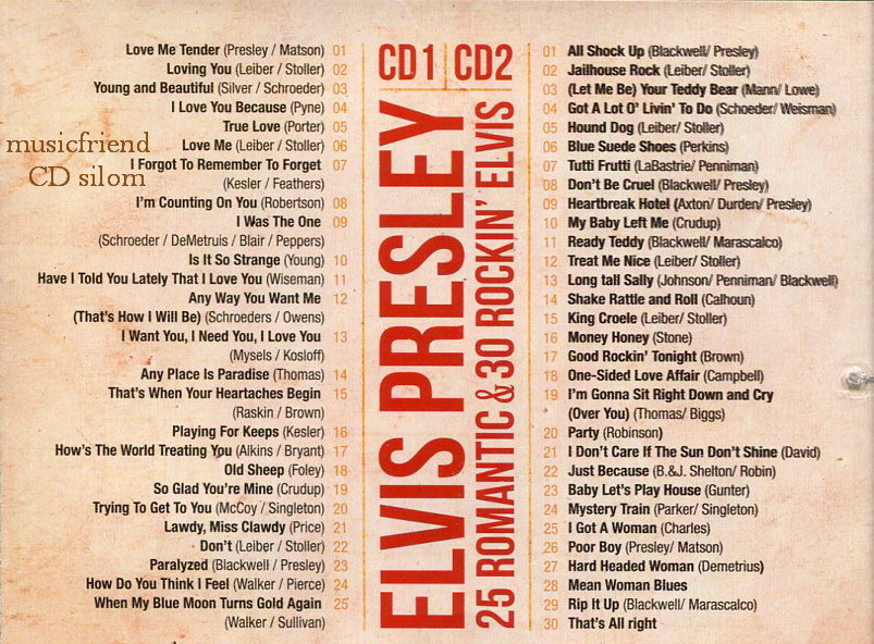 CD,Elvis Presley - 25 Romantic & 30 Rockin(2CD)(Thai)